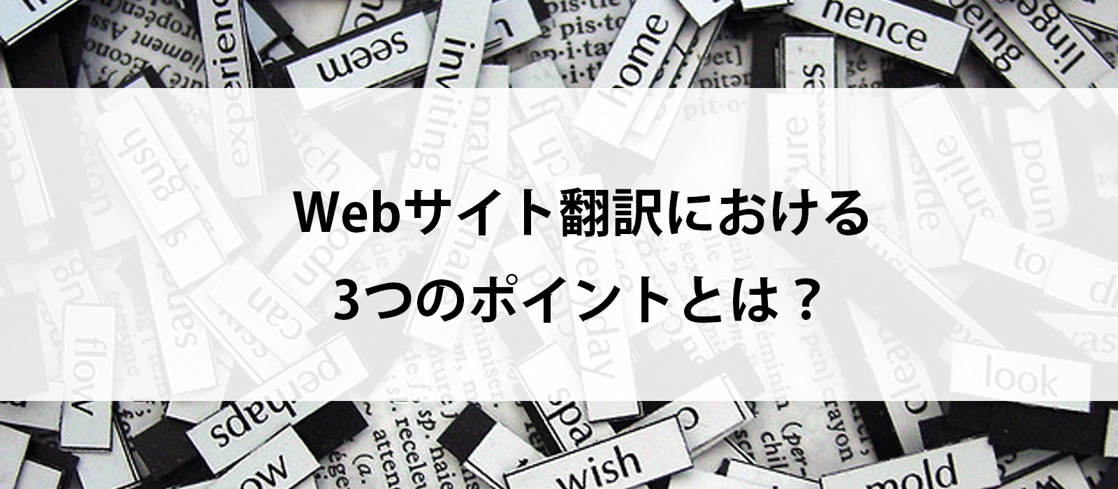 Webサイト翻訳における3つのポイントとは？